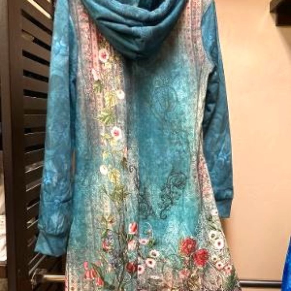 Floral Hoodie Dress Size M